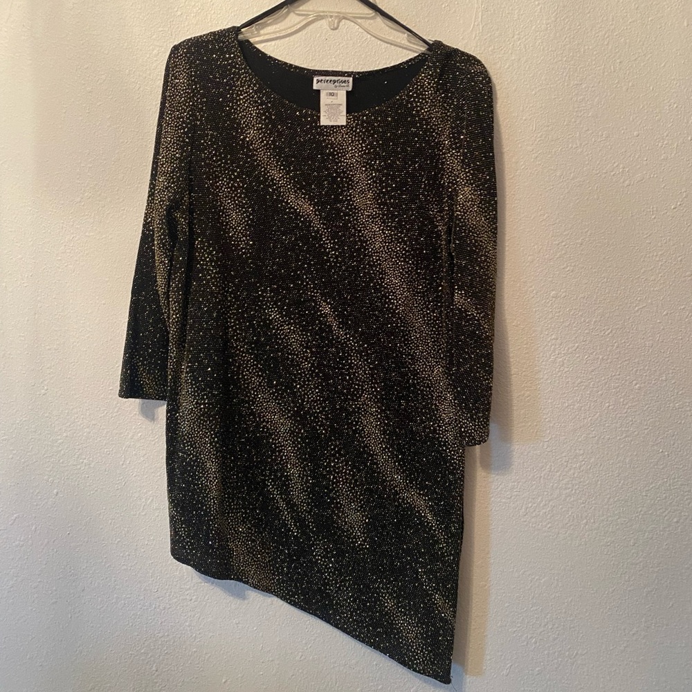 Black blouse with gold
